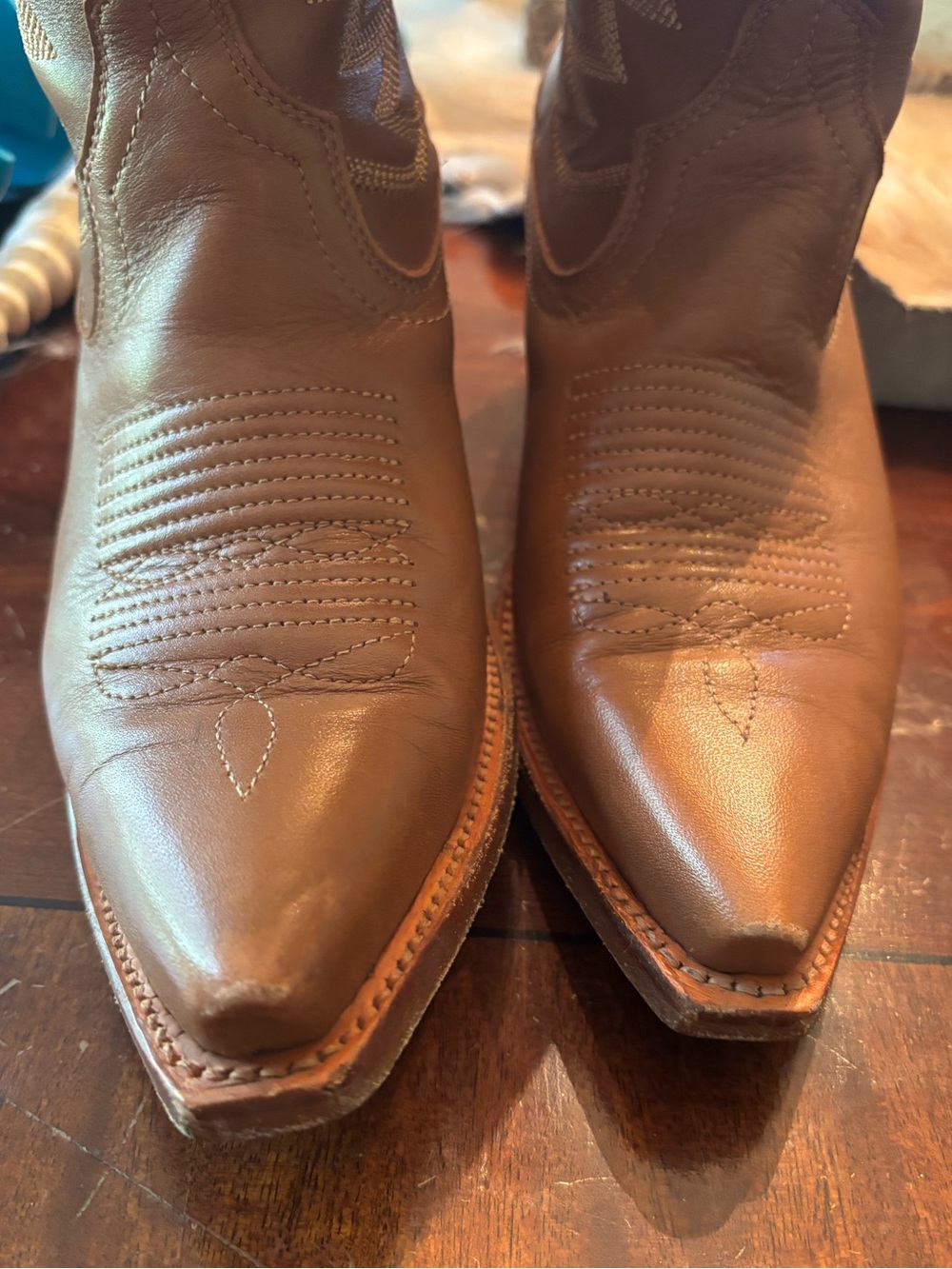 Tecovas RARE Caramel Leather Annie Cowgirl Boots - Picture 5 of 9